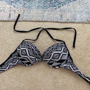 aztec pattern target bathing suit top